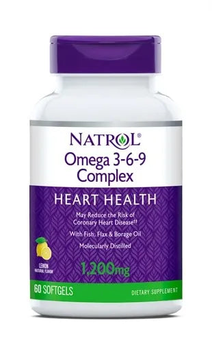 Natrol Omega 3-6-9 Complex Lemon -- 1200 mg - 60 Softgels