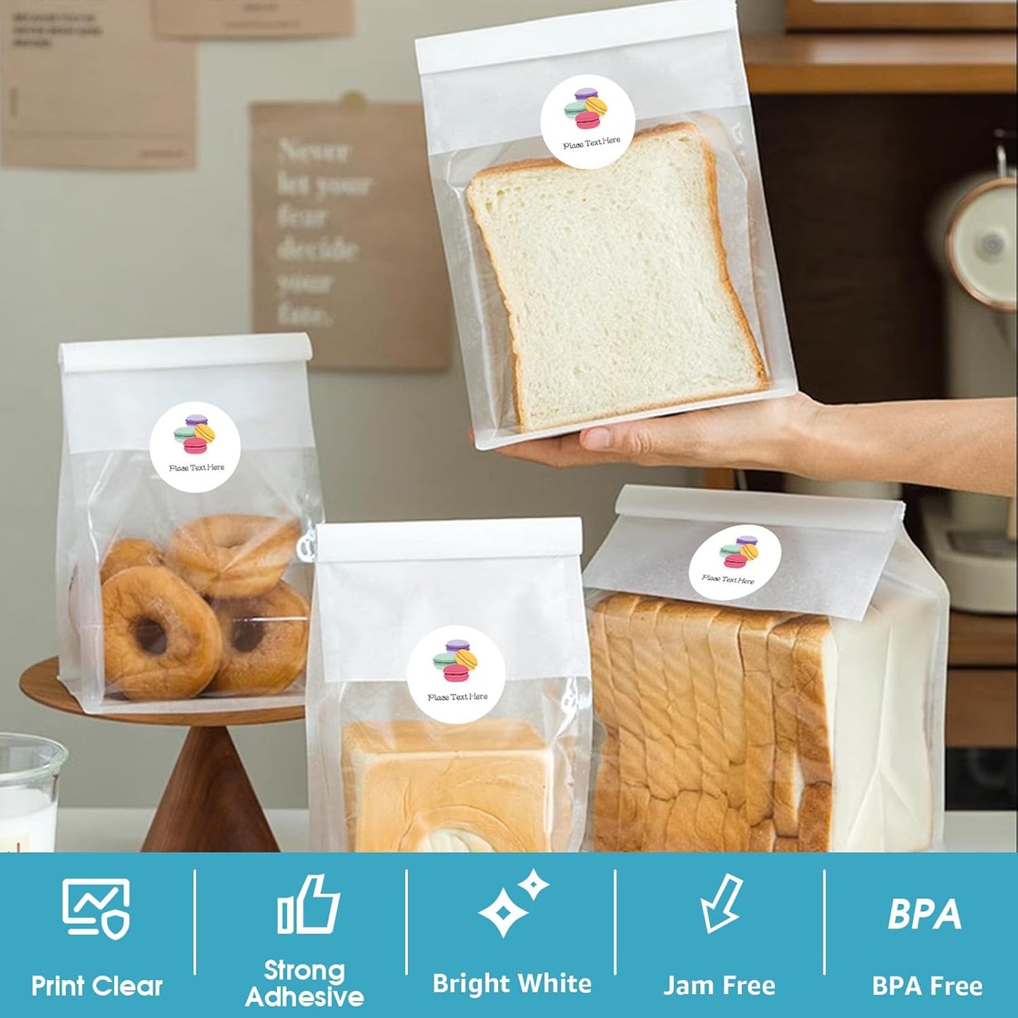 MaxGear 2.5 Inch Round Matte White Labels 360 Pack Compatible with Avery Template 5294