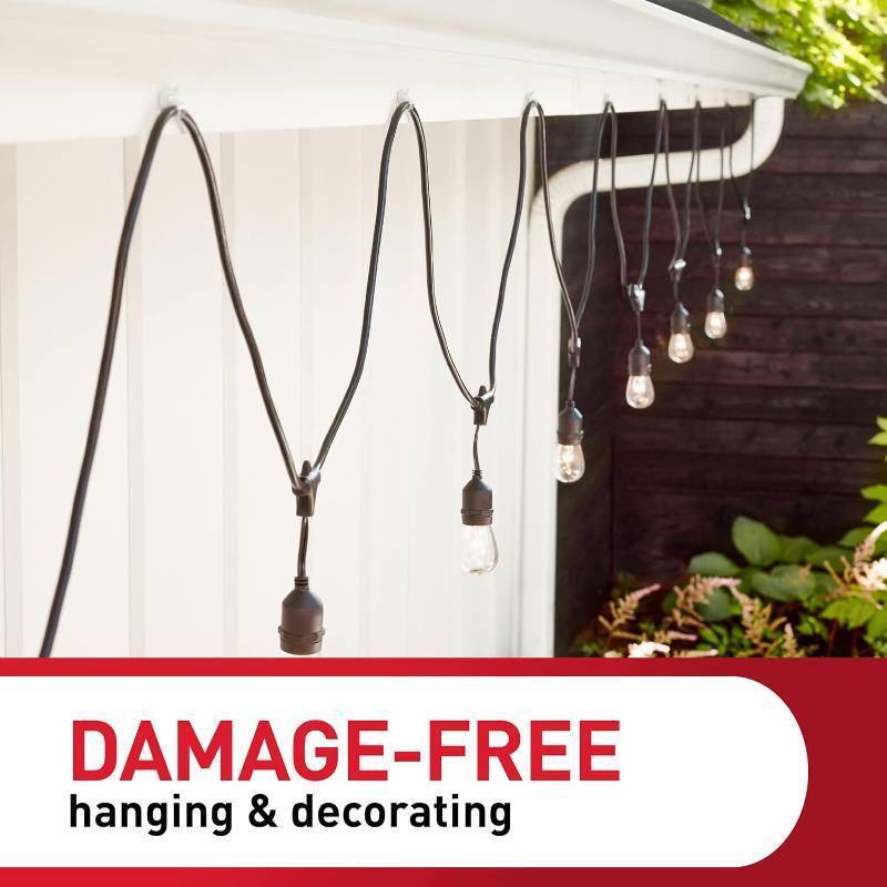 Command Outdoor Light Clips, 20 Clear Clips and 24 Command Strips