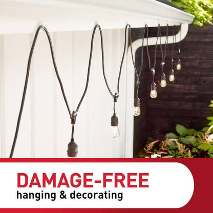 Command Outdoor Light Clips, 20 Clear Clips and 24 Command Strips