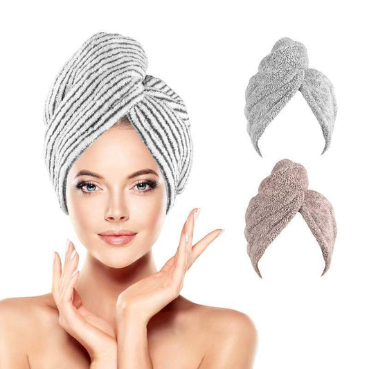 3-Pack Microfiber Hair Towels – Fast-Drying Wraps for Wet Hair
