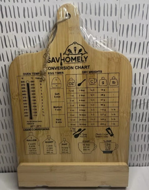 Conversion Chart Cookbook Stand