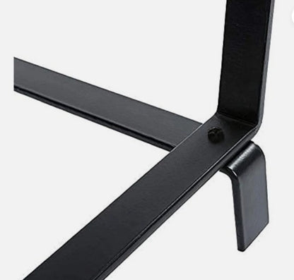 2-Tier Indoor Firewood & Kindling Rack – Metal Fireplace Log Holder & Storage