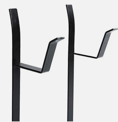 2-Tier Indoor Firewood & Kindling Rack – Metal Fireplace Log Holder & Storage