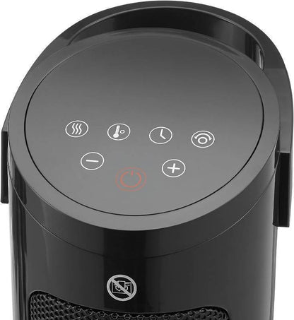Amazon Basics Oscillating 1500W Digital Tower Heater Black 28 Inch