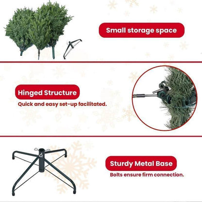 Premium 6ft PVC Christmas Tree – Fire-Resistant, Easy Assembly, and Full Branch Design