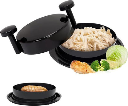 Chicken Shredder Tool Twist, Meat Shredder with Ergonomic Handle, Easy Cleaning, Anti-Slip, Dishwasher Safe - Black