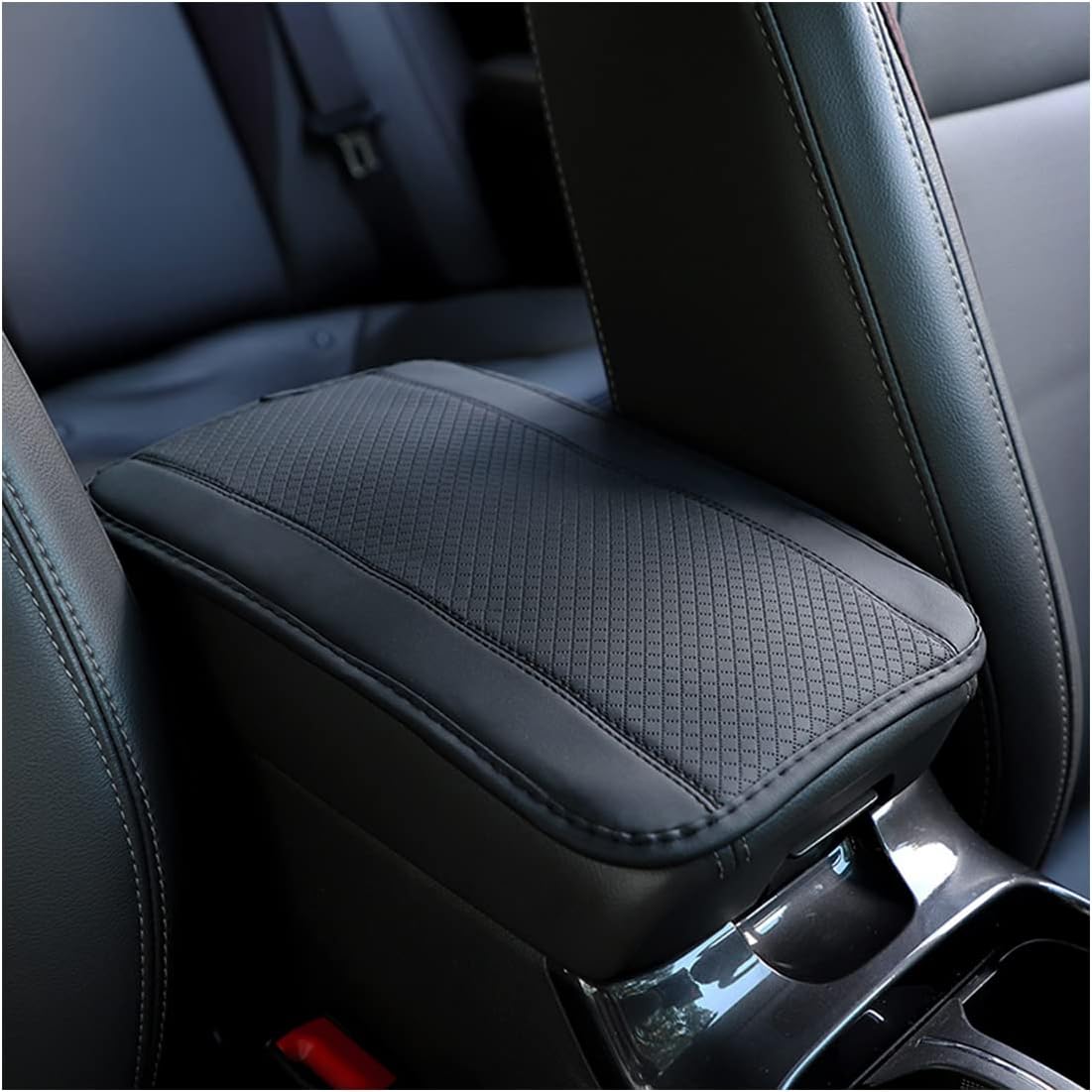 Black PU Leather Car Center Console Cushion - Waterproof & Non-Slip Armrest Protector (Copy)