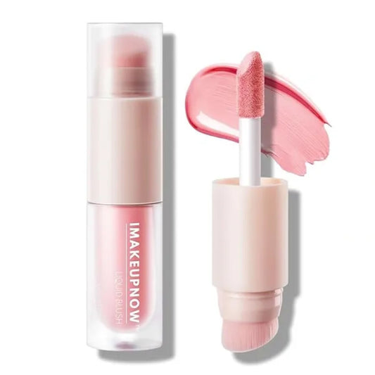 Liquid Blush Stick for Cheeks Natural Matte Finish Make Up, High Pigment Blush Stick Long-lasting Dewy Cheek Tint With Build in Brush#L002