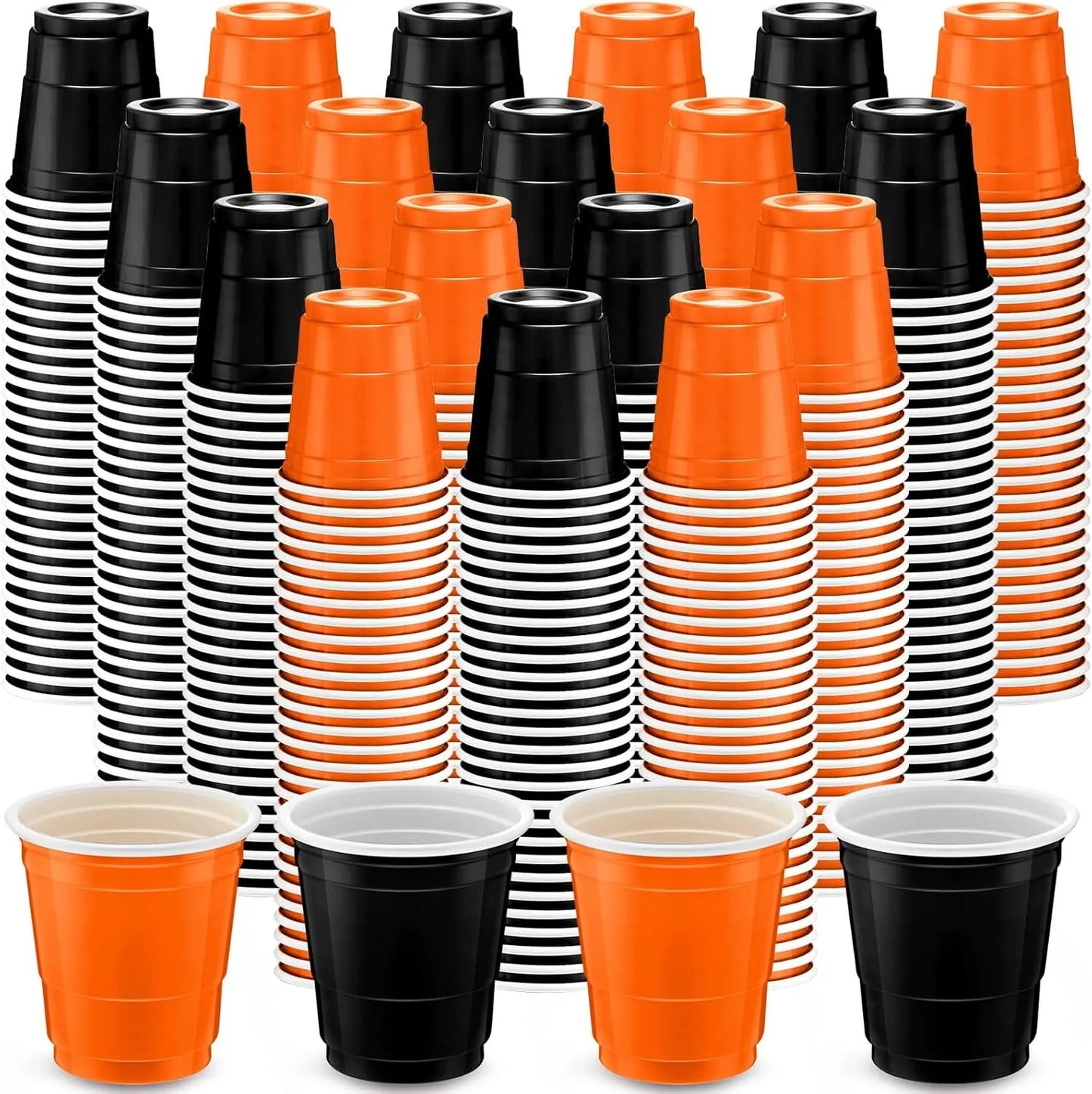 1200 Count Lounsweer Black and Orange Shot Glasses