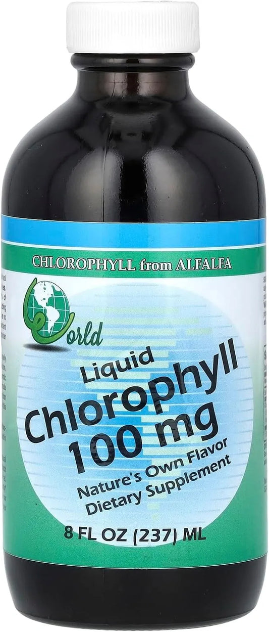 World Organic - Chlorophyll Liquid 100mg, 8 oz liquid