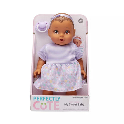 Perfectly Cute Basic Baby Girl 14" Baby Doll - Brunette and brown eyes