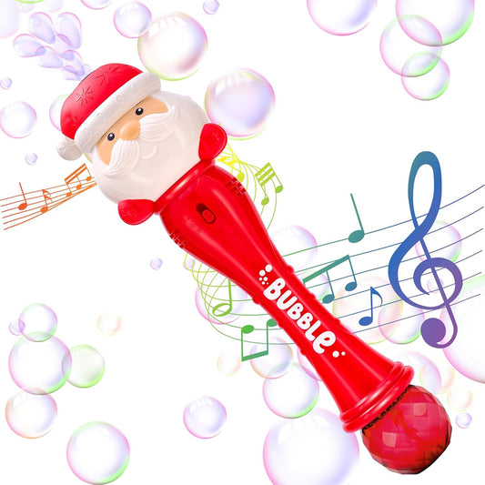 13" LED Light-Up Bubble Wand with Music – Automatic Handheld Bubble Blower for Kids – Includes Batteries & Solution – Fun Christmas Stocking Stuffer & Party Favor for Toddlers