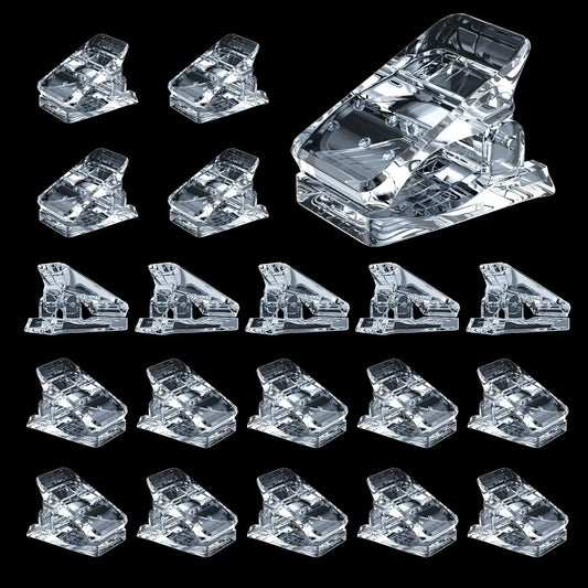 20pcs Nail Tip Clips, Gel Nail Tips & Dual Form Manicure Tools