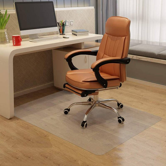 Office Chair Mat for Hardwood Floor, 48x 36 Crystal Clear Desk Chair Mat for Hard Floor, 1/8" Thick Floor Protector Mat for Office Chair, Easy Flat Soft Desk Floor Mat for Home & Office