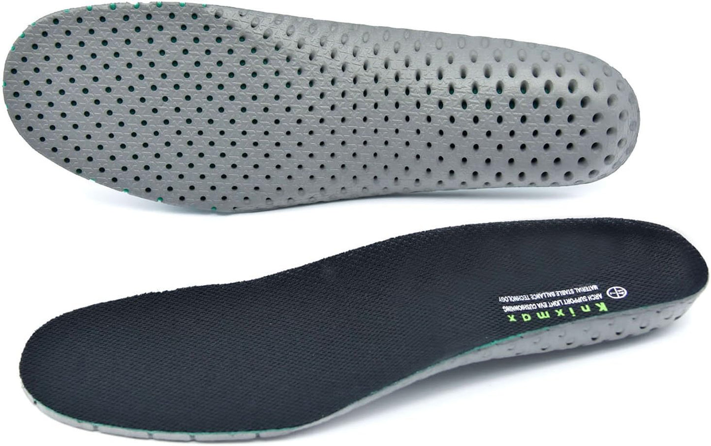 Memory Foam Insoles Black – Super Soft 5mm Thin Shoe Inserts (Fits US Men's 7-7.5 / Women's 9-9.5) – Breathable Cushion Replacement Soles for Sneakers, Boots & Slippers (Trim-to-Fit)
