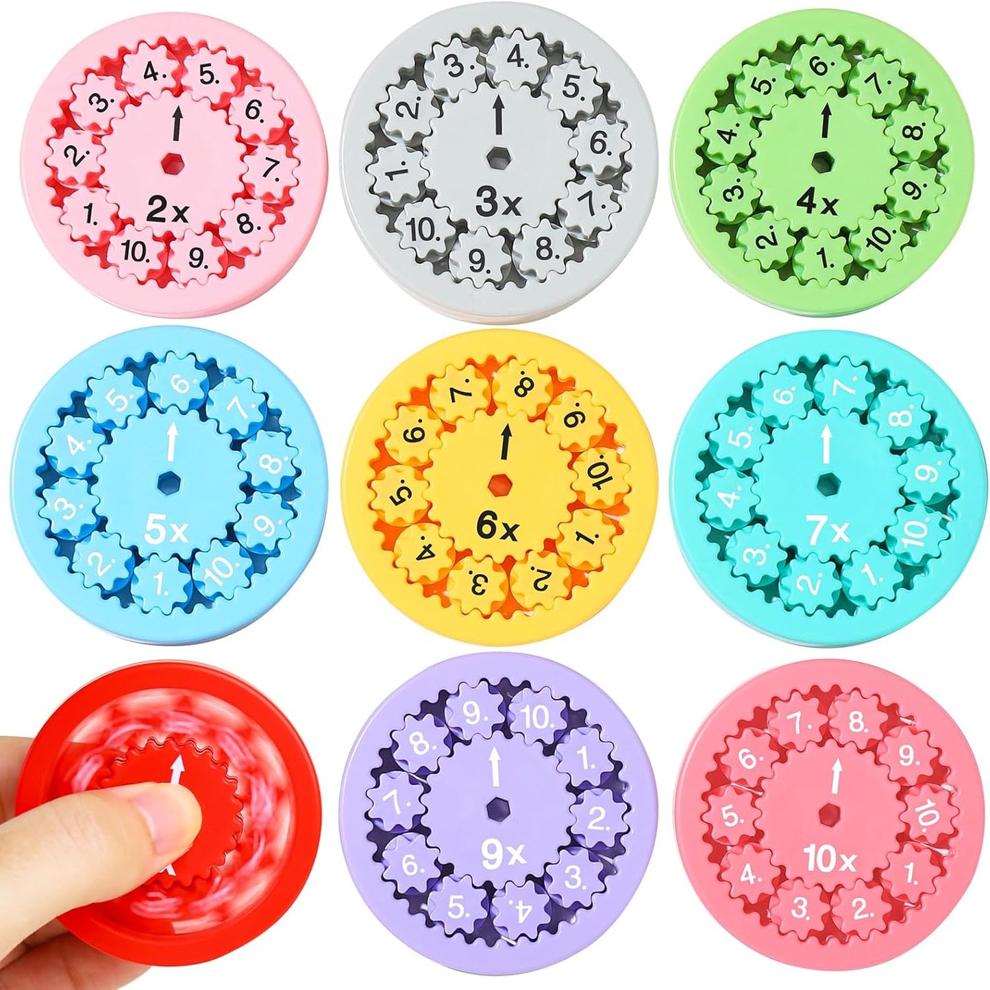 Educational Math Fidget Spinners | Learn Multiplication & Division | Ideal for Classroom Prizes & Stocking Stuffers
