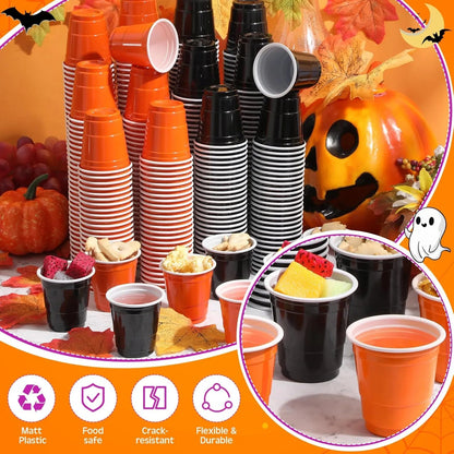 1200 Count Lounsweer Black and Orange Shot Glasses