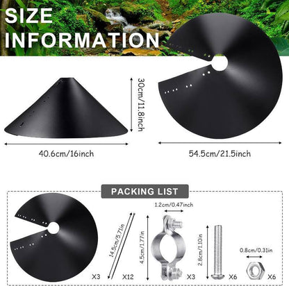 Hotop 3 Pieces Wrap Around Squirrel Baffle 16 Inch Bird Feeder Animal Proof Baffle Guard Around for Protect Hanging Bird Feeder