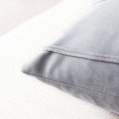 Pack of 2 Striped Velvet Throw Pillow Covers Modern Decorative Couch Throws Square Soft Cozy Pillowcases for Winter Bed Sofa Cushion Living Room (Gray, 22" x 22")