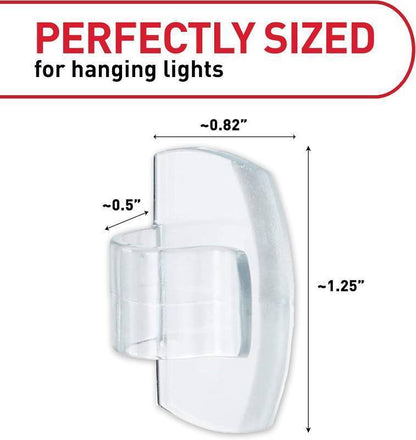 Command Outdoor Light Clips, 20 Clear Clips and 24 Command Strips