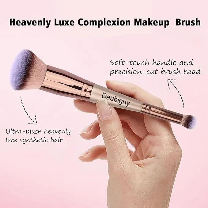 Dual-ended Foundation Brush Concealer Brush Perfect for Any Look Premium Luxe Hair Rounded Tapered Flawless Brush