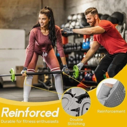 5-in-1 Workout Gloves for Men & Women, with Excellent Grip, Full Protection Exercise Weight Lifting Gym Gloves, Detachable Wrist Strap & Mesh Bag (MEDIUM)