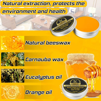 Beeswax Furniture Polish, Wood Seasoning Beeswax for Furniture Waterproof & Repair Wood Wax