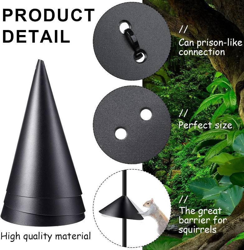 Hotop 3 Pieces Wrap Around Squirrel Baffle 16 Inch Bird Feeder Animal Proof Baffle Guard Around for Protect Hanging Bird Feeder