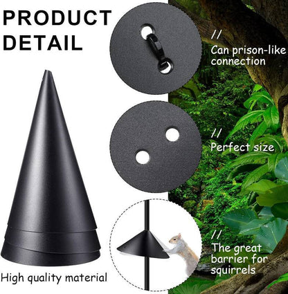 Hotop 3 Pieces Wrap Around Squirrel Baffle 16 Inch Bird Feeder Animal Proof Baffle Guard Around for Protect Hanging Bird Feeder