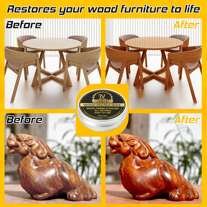 Beeswax Furniture Polish, Wood Seasoning Beeswax for Furniture Waterproof & Repair Wood Wax