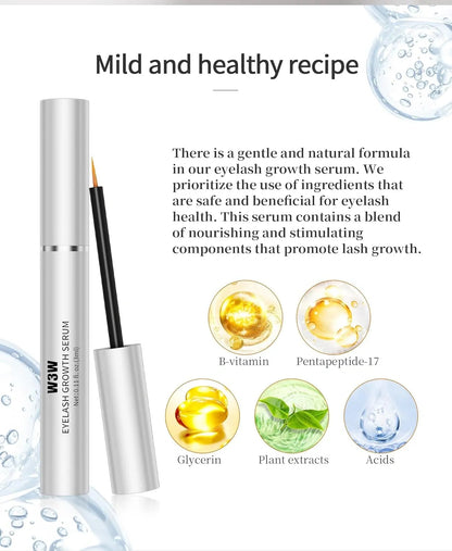 Eyelash Growth Serum Lengthens, thickens and plumps lashes with natural ingredient extracts