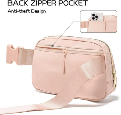 Initial Letter Patch Fanny Pack (Coral Pink-U)