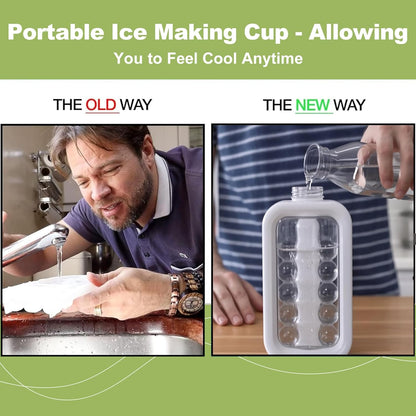 Hockey Pot Ice Cube Making Bottle-Fashion Grey
