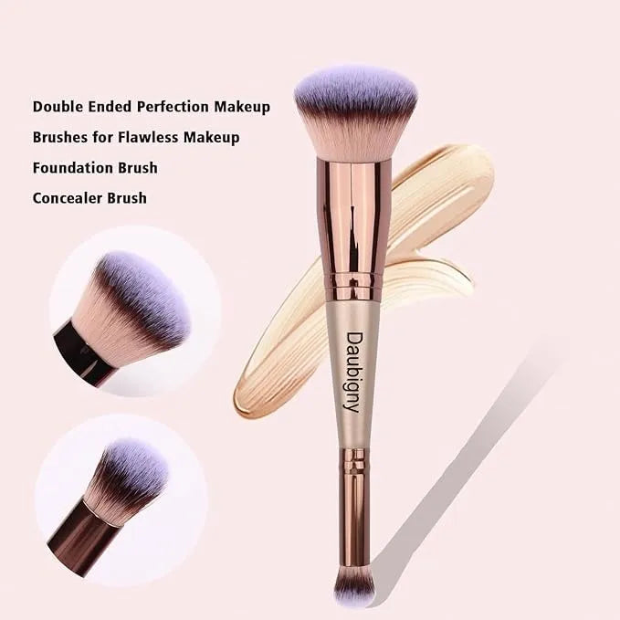 Dual-ended Foundation Brush Concealer Brush Perfect for Any Look Premium Luxe Hair Rounded Tapered Flawless Brush