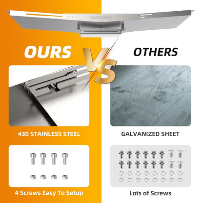 Golden Fox Grill Grease Tray with Catch Pan, Universal Adjustable 24"-30" Grill Replacement Parts Drip Pan for Dyna Glo, Nexgrill and More