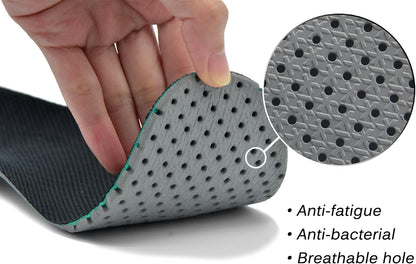 Memory Foam Insoles Black – Super Soft 5mm Thin Shoe Inserts (Fits US Men's 7-7.5 / Women's 9-9.5) – Breathable Cushion Replacement Soles for Sneakers, Boots & Slippers (Trim-to-Fit)