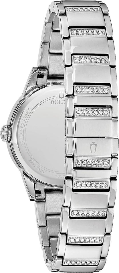 Bulova Ladies’ Floating Crystal TurnStyle Watch 96L257, 130 Crystals