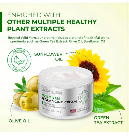 Wild Yam Cream Hormone Balance: Natural-Advanced Plant-based Formula For Menopause & Menstrual Support