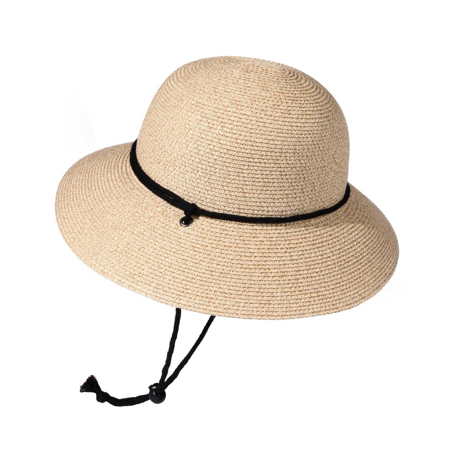 FURTALK Women's Wide Brim Hat with Wind Lanyard, UPF 50+, Straw Hat for Women Beige (LARGE)