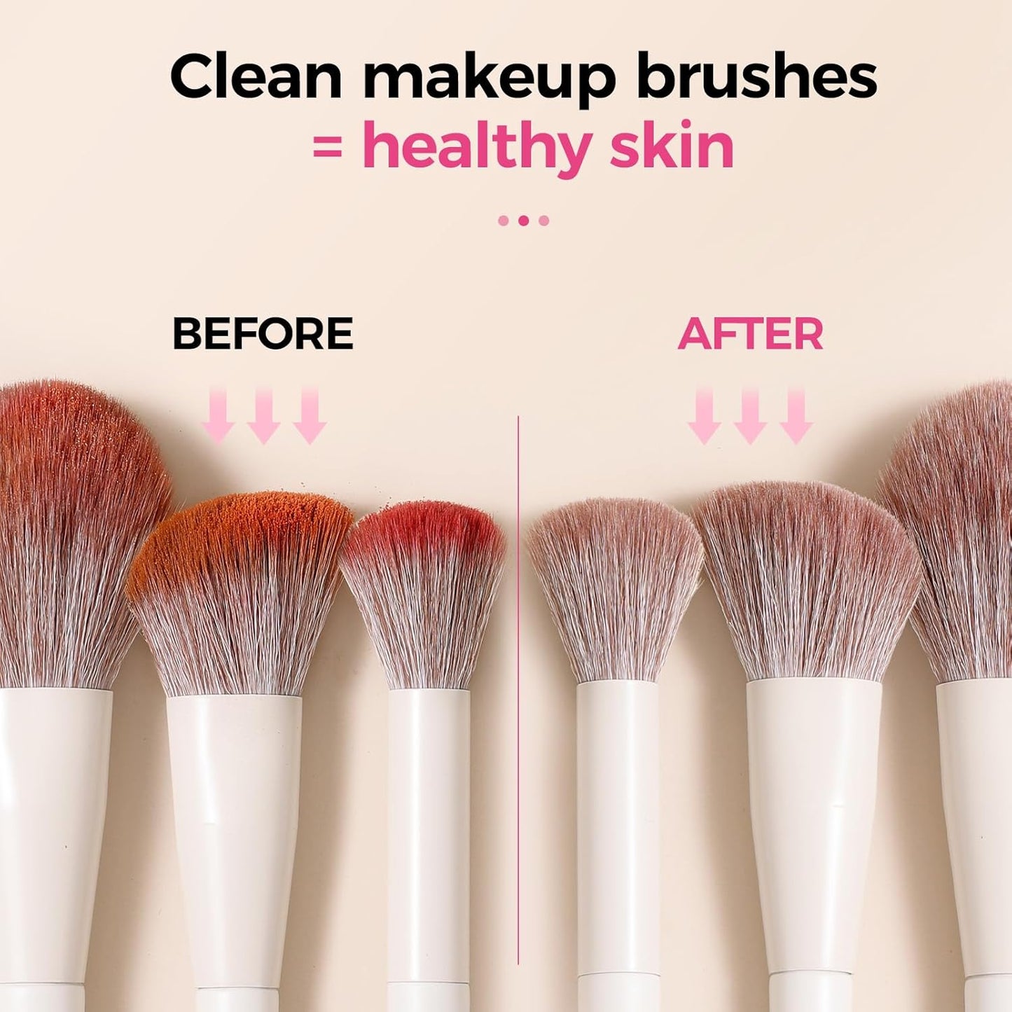 3 in 1 Makeup Brush Cleaner, Silicone Cleansing Pad, Clear Cover Brush Holder and Storage Box, Quick Dry Storage, for Removing Makeup Brushes, Sponges, Puffs Residue