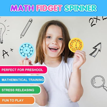 Educational Math Fidget Spinners | Learn Multiplication & Division | Ideal for Classroom Prizes & Stocking Stuffers