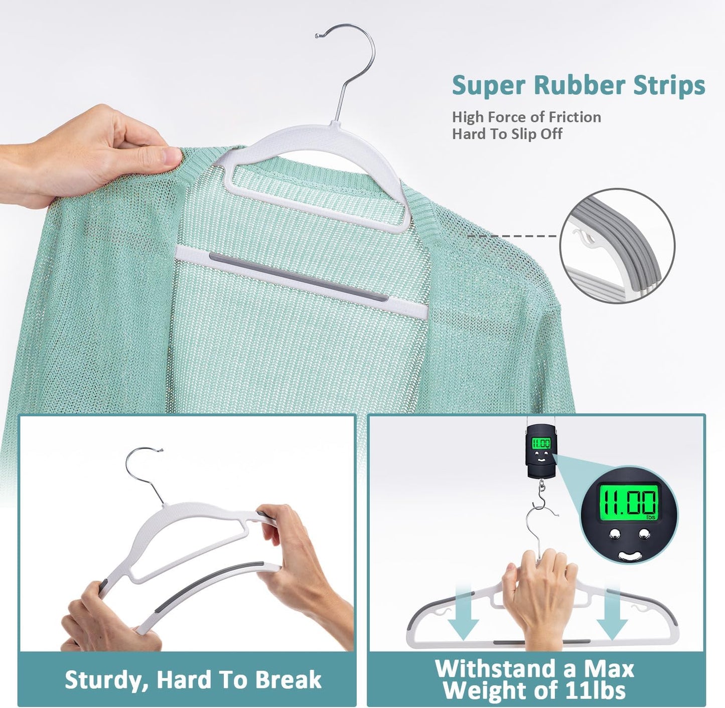 Hangers for Clothes Heavy Duty Plastic Cloth Hanger with Non-Slip Design,0.2 Inches Thick,360°Swivel Hook Space Saving Wardrobe Organizer for Closet,Shirts,Pants,Skirt,Coat (24, Beige)