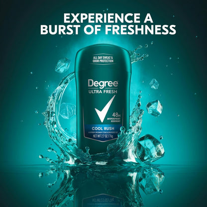 Degree Men Ultra Fresh Antiperspirant Deodorant Stick for Men Cool Rush 2.7 oz