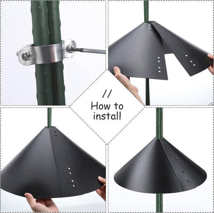 Hotop 3 Pieces Wrap Around Squirrel Baffle 16 Inch Bird Feeder Animal Proof Baffle Guard Around for Protect Hanging Bird Feeder