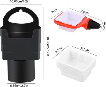 Fry Holder Cup Holder Insert for Car, and Dip Vent Clip for Sauce
