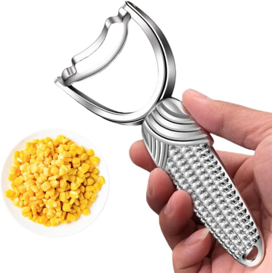 Stainless steel corn on the cob stripper and prep peeler
