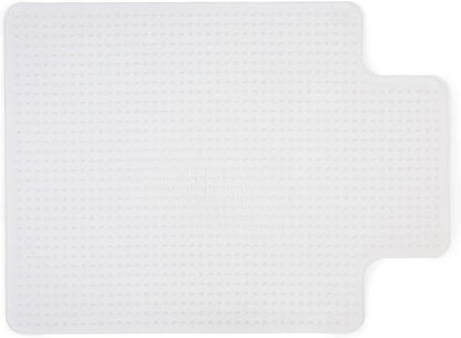 Office Chair Mat, 48 x 36 Inch, Clear Floor Mats with Lip, Low-Pile Carpets, Extended Under-Desk Coverage, Smooth Glide
