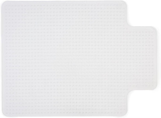 Office Chair Mat, 48 x 36 Inch, Clear Floor Mats with Lip, Low-Pile Carpets, Extended Under-Desk Coverage, Smooth Glide