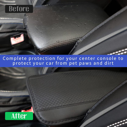 Black PU Leather Car Center Console Cushion - Waterproof & Non-Slip Armrest Protector (Copy)